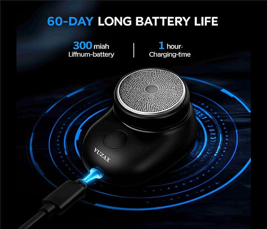 New upgraded Rechargeable Mini Electric Shaver for Unisex | Cordless Portable Beard Trimmer | Pocket Size Razor